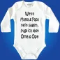 Preview: Baby‑Body mit witzigem Text und Auswahl Opa, Tante oder Onkel
