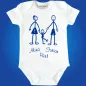 Preview: Süßer Baby Body personalisiert mit Namen