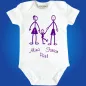 Preview: Baby Body mit personalisierter Strichmännchen Familie