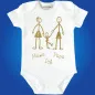 Preview: Süßer Baby Body mit Familienmotiv und Namen