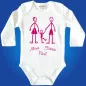 Preview: Strichmännchen Familie Babybody aus Baumwolle