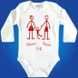 Preview: Strichmännchen Familie Babybody mit Wunschnamen