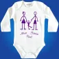 Preview: Baby Body mit personalisierter Strichmännchen Familie