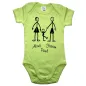 Preview: Niedlicher Babybody mit Familienmotiv