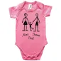 Preview: Strichmännchen Familie Babybody aus Baumwolle