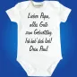 Preview: Baby‑Body mit Spruch „Lieber Papa, alles Gute zum Geburtstag“
