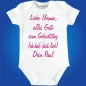 Preview: Personalisierter Babybody mit Name und Geburtstagsspruch