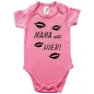 Preview: Babybody „Tante war hier“ witziges Kussmund Design