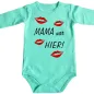 Preview: Babybody „Tante war hier“ witziges Kussmund Design