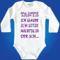 Preview: Babybody mit Fun‑Spruch und Familienauswahl