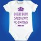 Preview: Baby‑Body mit Krone und No Dating Motiv