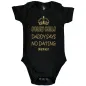 Preview: Babybody „Daddy Says No Dating“ Geschenk für Papa