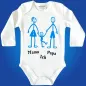 Preview: Baby-Body mit Strichmännchen Familie