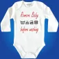 Preview: Babybody mit lustigem Waschhinweis