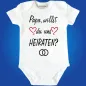 Preview: Babybody „Papa, willst du uns heiraten“ mit Herzchen Grafik