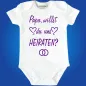 Preview: Babybody mit süßem Familien‑Heiratsantrag
