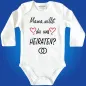 Preview: Baby‑Body mit romantischem Heiratsantrag und Ringen
