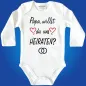Preview: Baby‑Body mit Spruch „Mama, willst du uns heiraten“ und Ringen