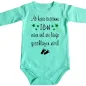 Preview: Baby‑Body mit Spruch „Ab heute bestimme ich, wann und wie lange geschlafen wird“