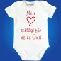 Preview: Baby‑Body mit Herz und wählbarer Familienperson
