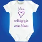 Preview: Babybody „Mein Herz schlägt für Oma“ liebevolles Design