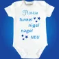 Preview: Baby‑Body mit humorvollem „Funkel‑Nigelnagelneu“ Aufdruck