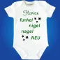 Preview: Baby‑Body mit modernem „Funkel‑Nigelnagelneu“ Aufdruck