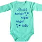 Preview: Lustiger Babybody mit Spruch und individuellem Namen