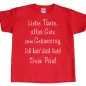 Preview: Kinder Shirt mit Geburtstagsgruß und Familien‑Spruch