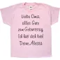 Preview: Kinder‑T‑Shirt mit Spruch „Happy Birthday liebe Oma“