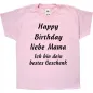 Preview: Kinder‑T‑Shirt mit Spruch „Happy Birthday liebe Oma“