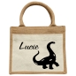 Preview: Kinder Jute Tasche mit Dino