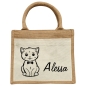 Preview: Kindertasche mit Name mit Katze