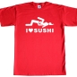 Preview: T‑Shirt mit Sushi‑Design und humorvollem Text