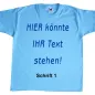 Preview: Kinder T-Shirt mit frei wählbarem Text