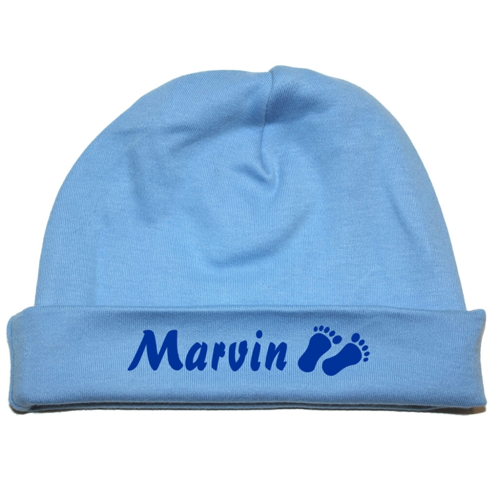 Preview: Babymütze mit Grafik und Wunschname