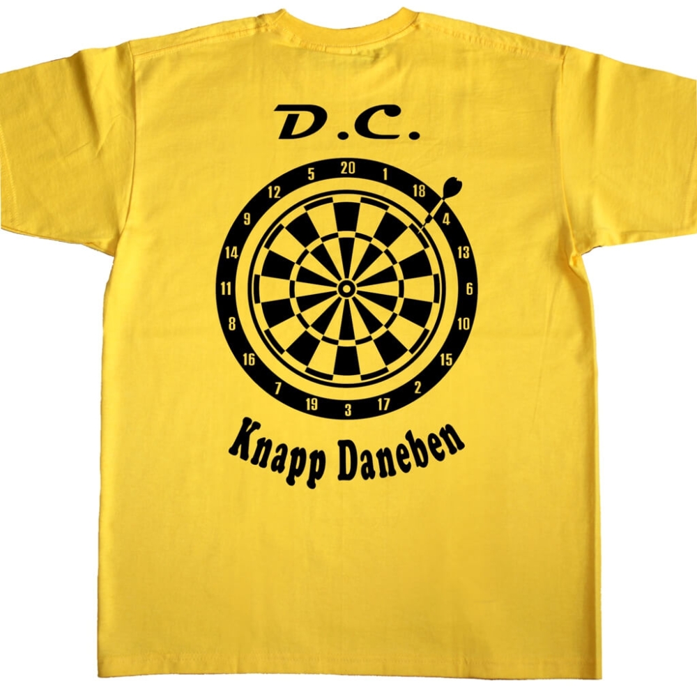 Basic T-Shirt Dartscheibe mit Vereinsnamen