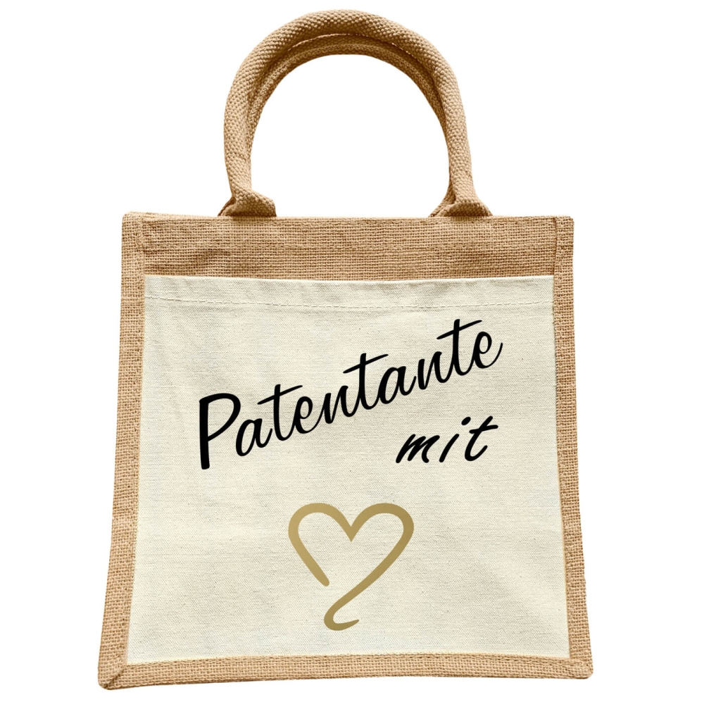 Jute Erwachsenen Tasche - Liebesbeweis mit Herz