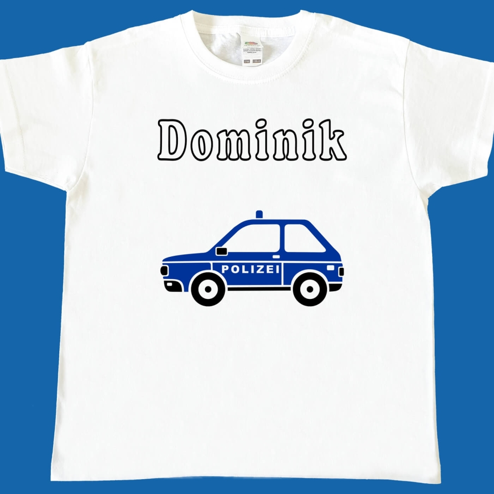 Kinder T-Shirt mit Polizeiauto