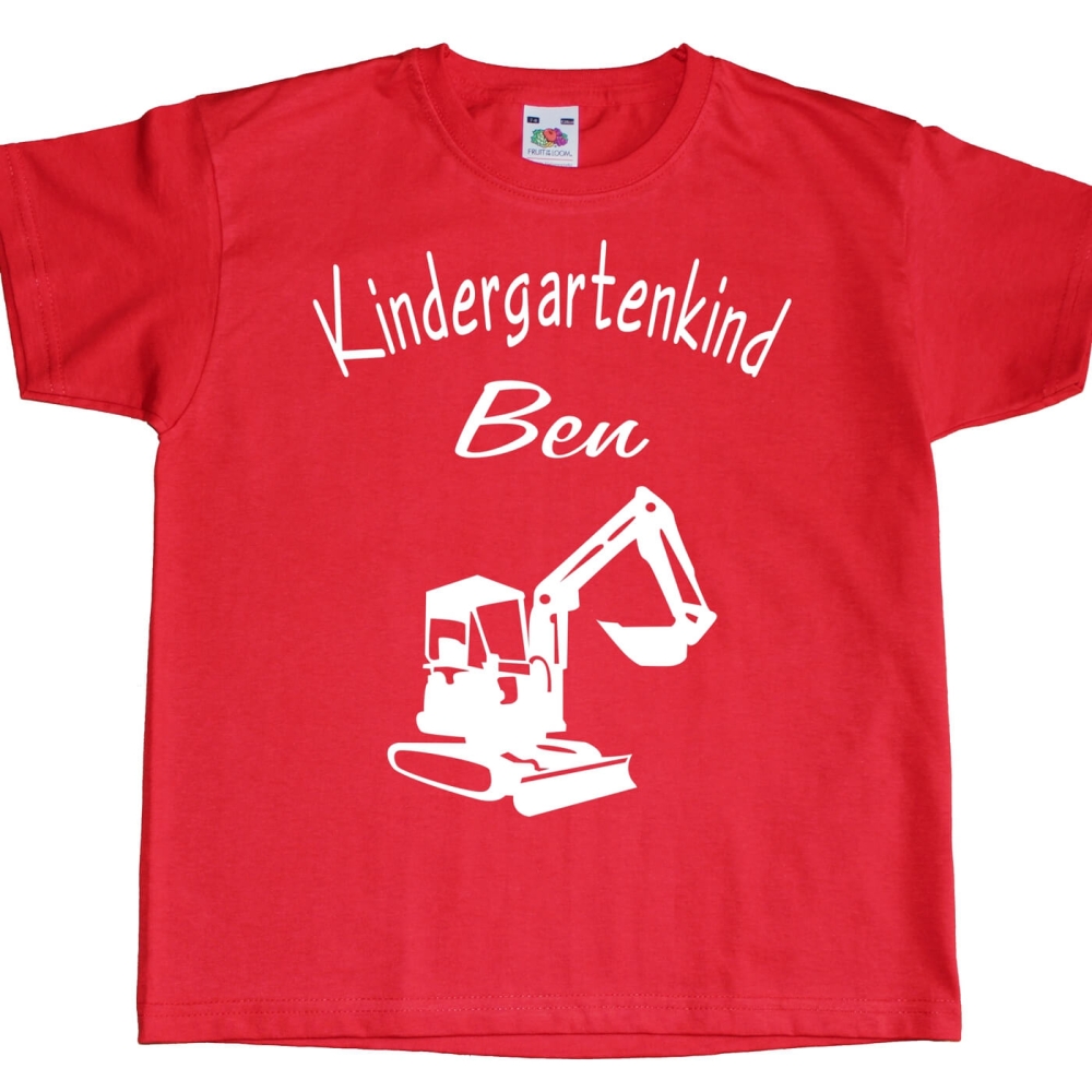 Kinder T-Shirt mit Bagger