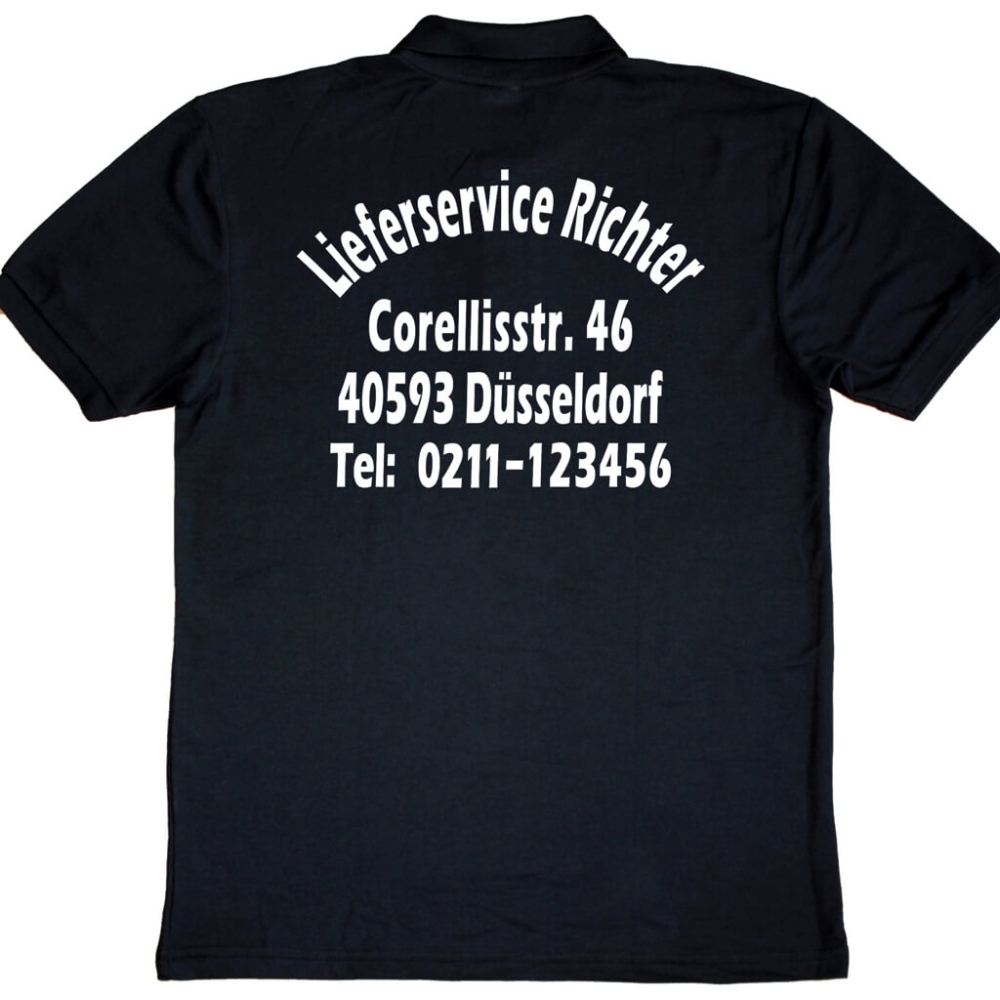 Preview: Poloshirt mit Werbedruck - Lieferservice