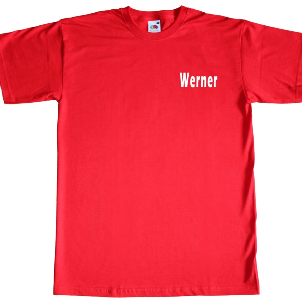 T-Shirt mit Werbedruck - Lieferservice Lieferdienst