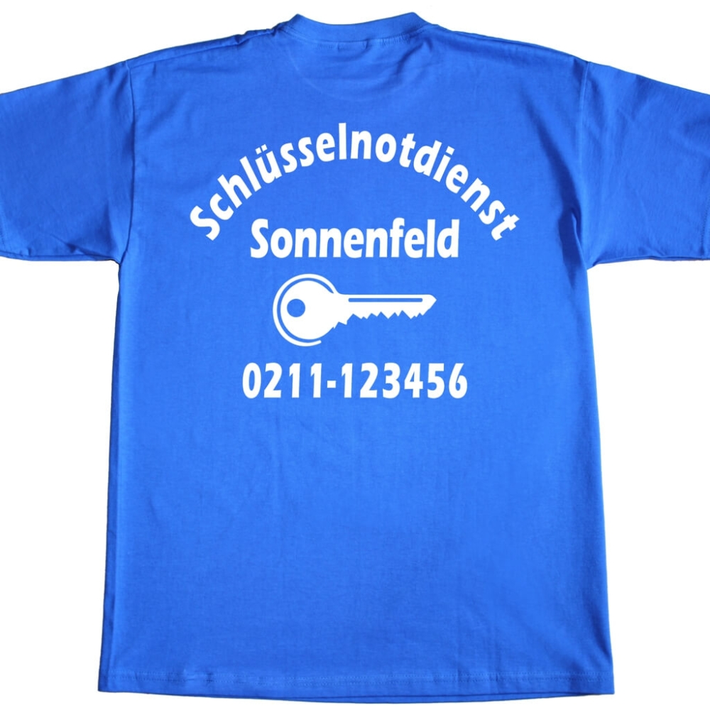 T-Shirt mit Werbedruck - Schlüsseldienst