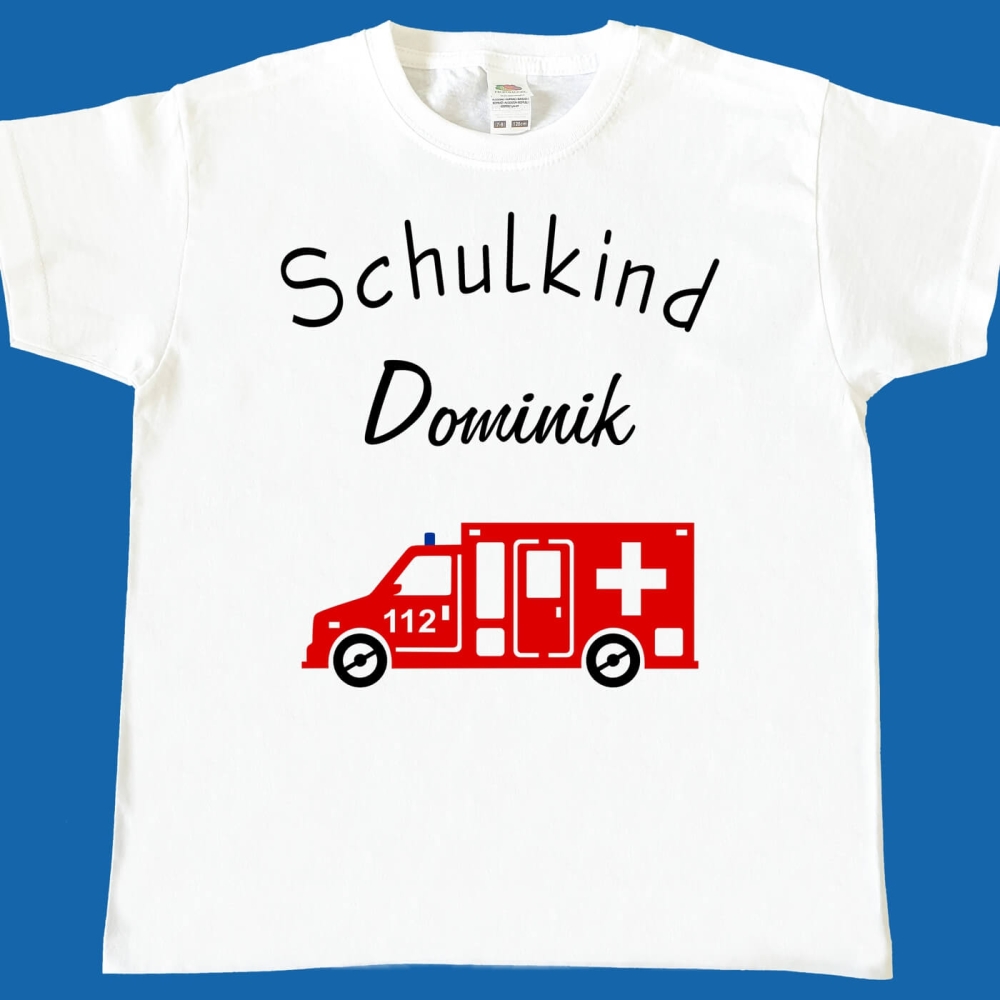 Kinder T-Shirt Schulkind Ambulanz