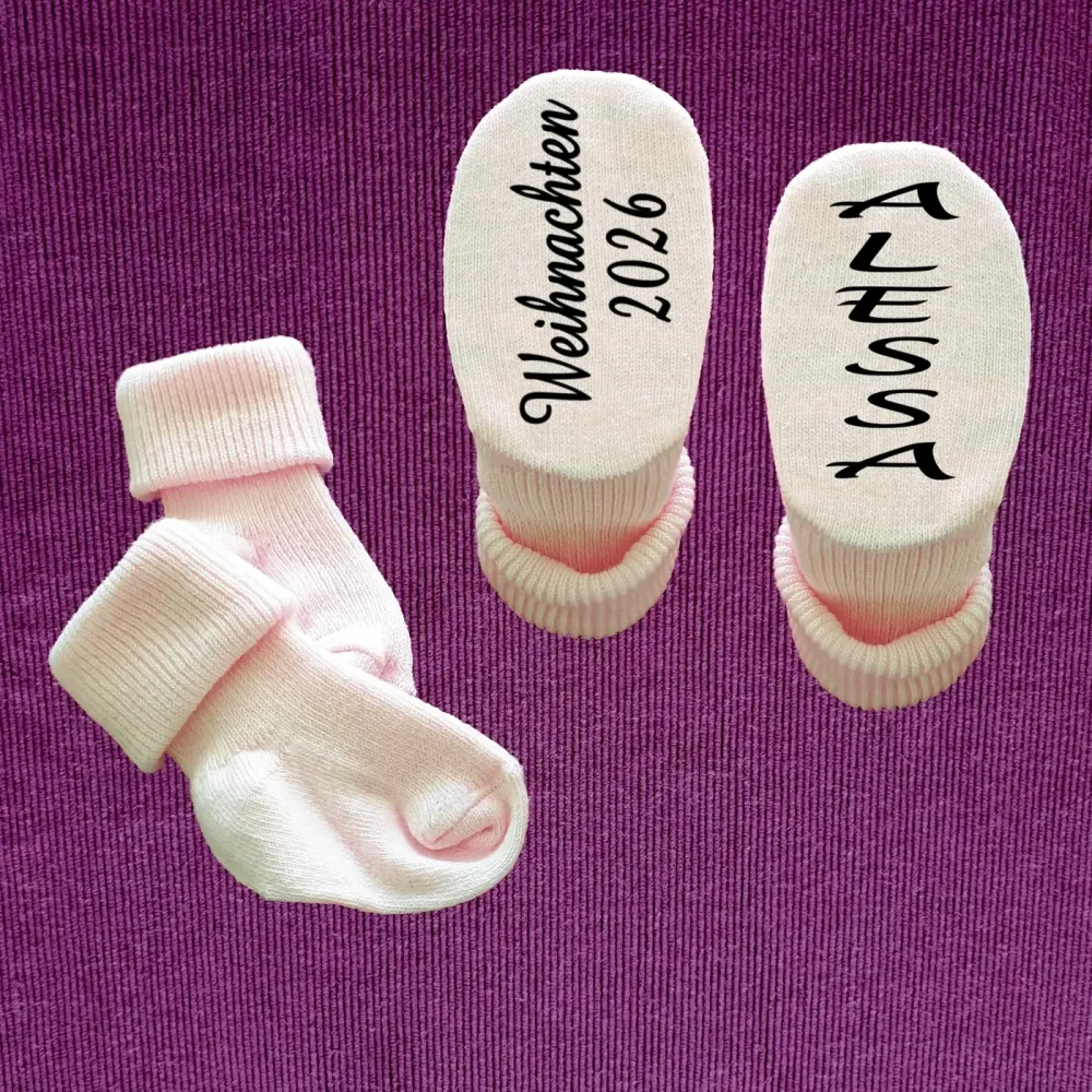 Babysocken zum Weihnachtsfest
