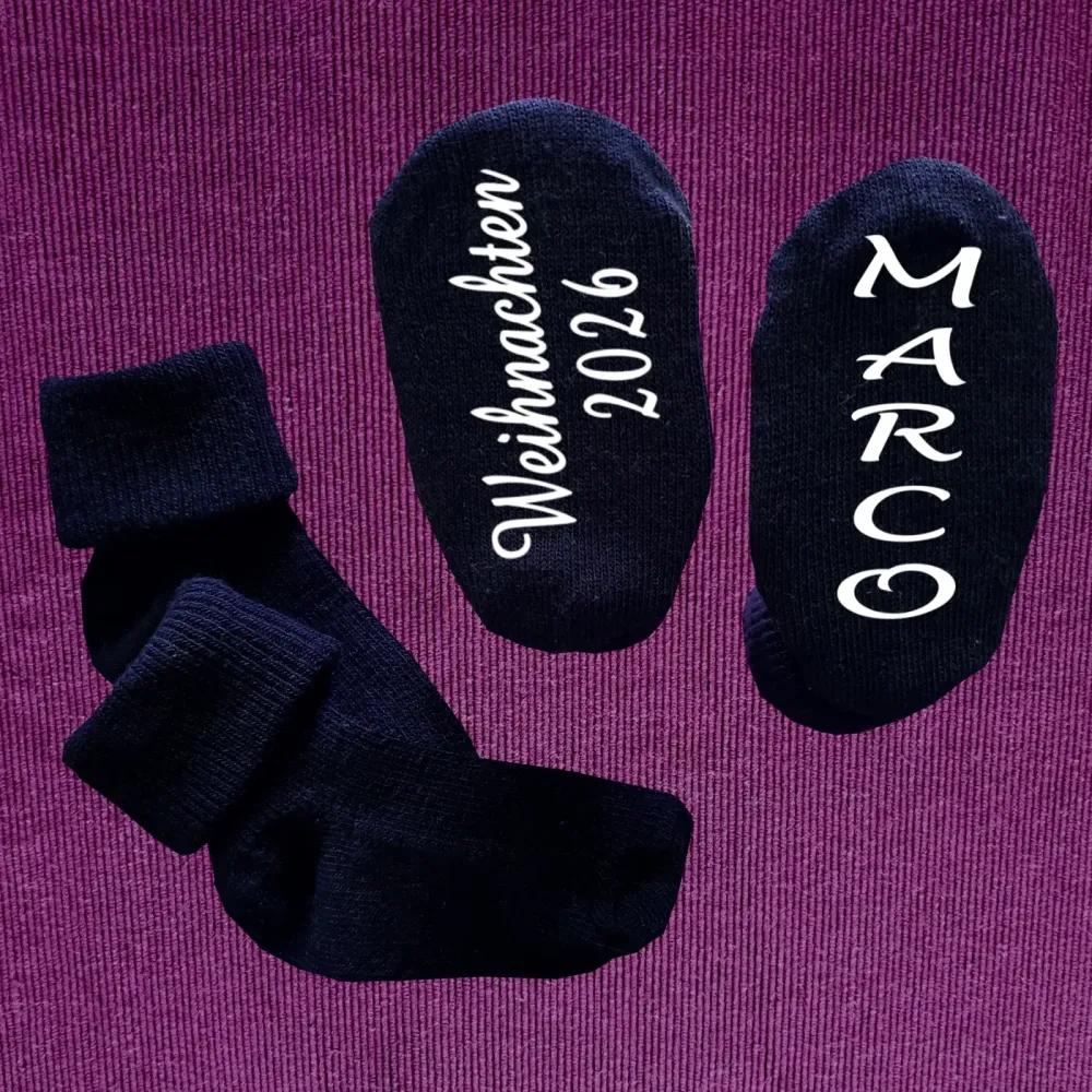 Preview: Babysocken Weihnachten Motiv