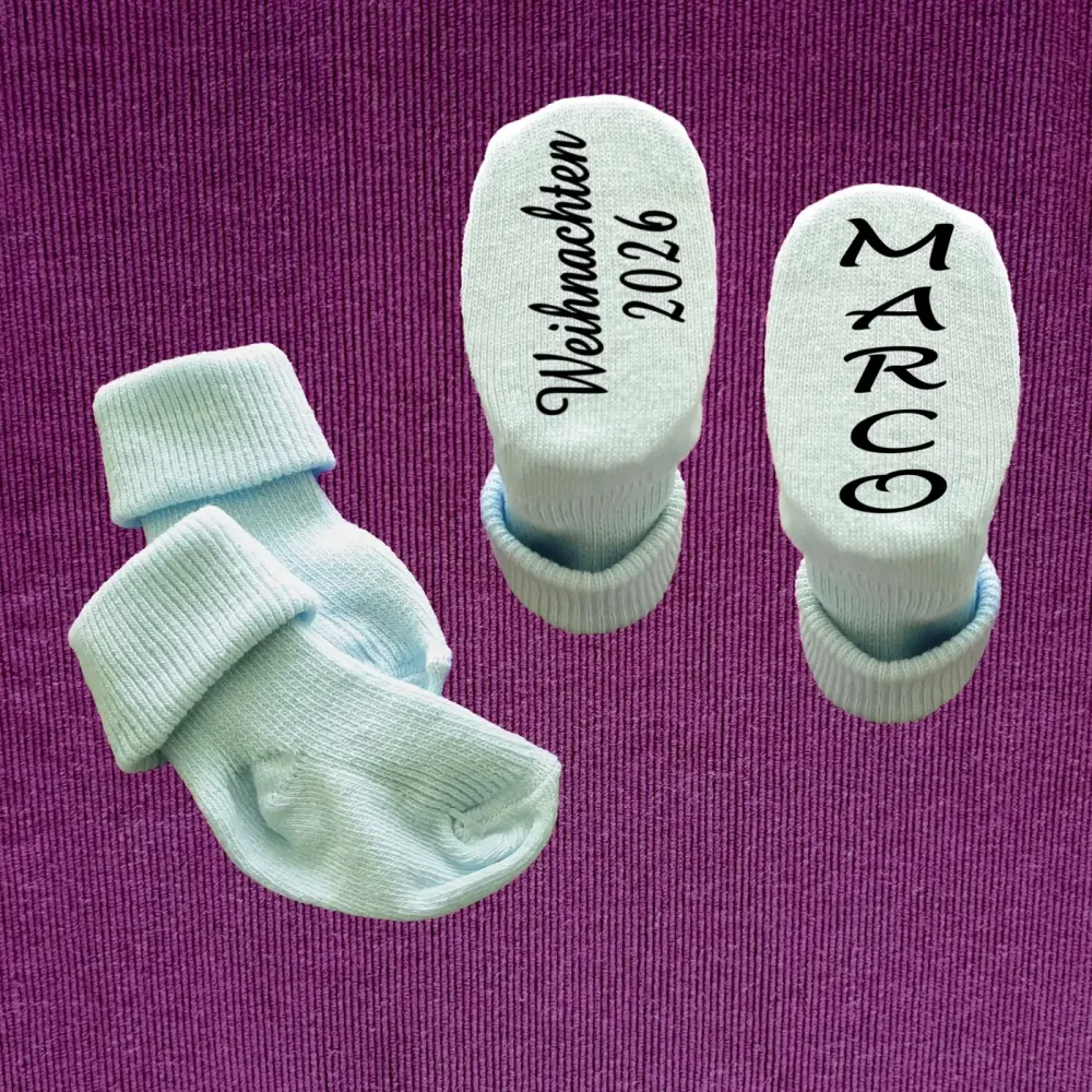 Babysocken Weihnachten Geschenkidee