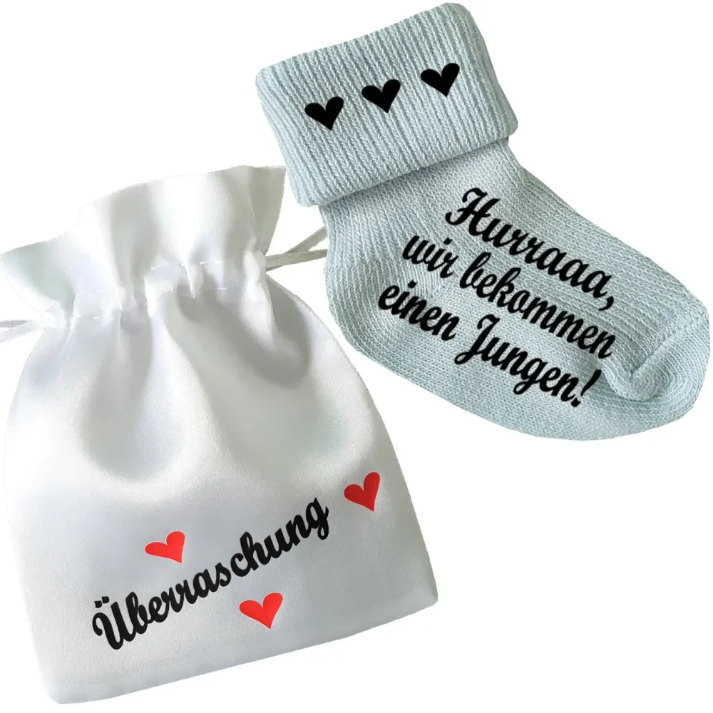 Preview: Babysocken mit Druck ein Junge