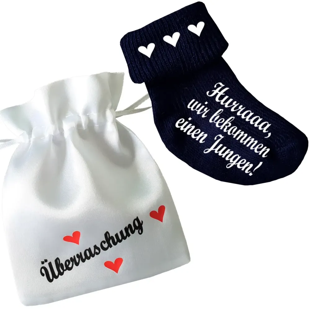 Preview: Babysocken - Wir bekommen einen Jungen