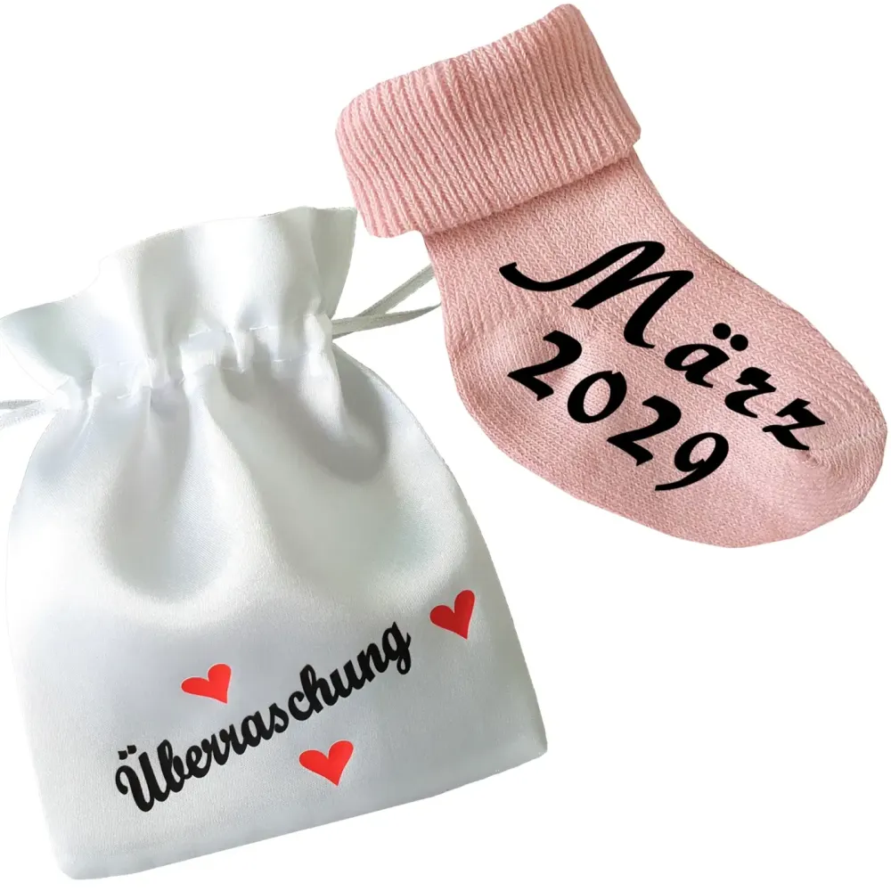 Preview: Babysocken mit Druck Monat